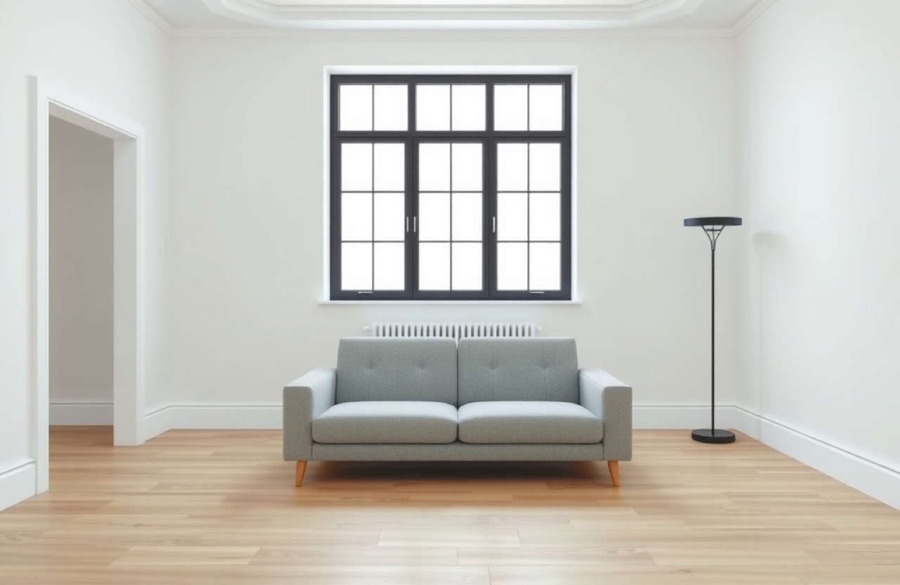 After staging: Raw space → Minimalist